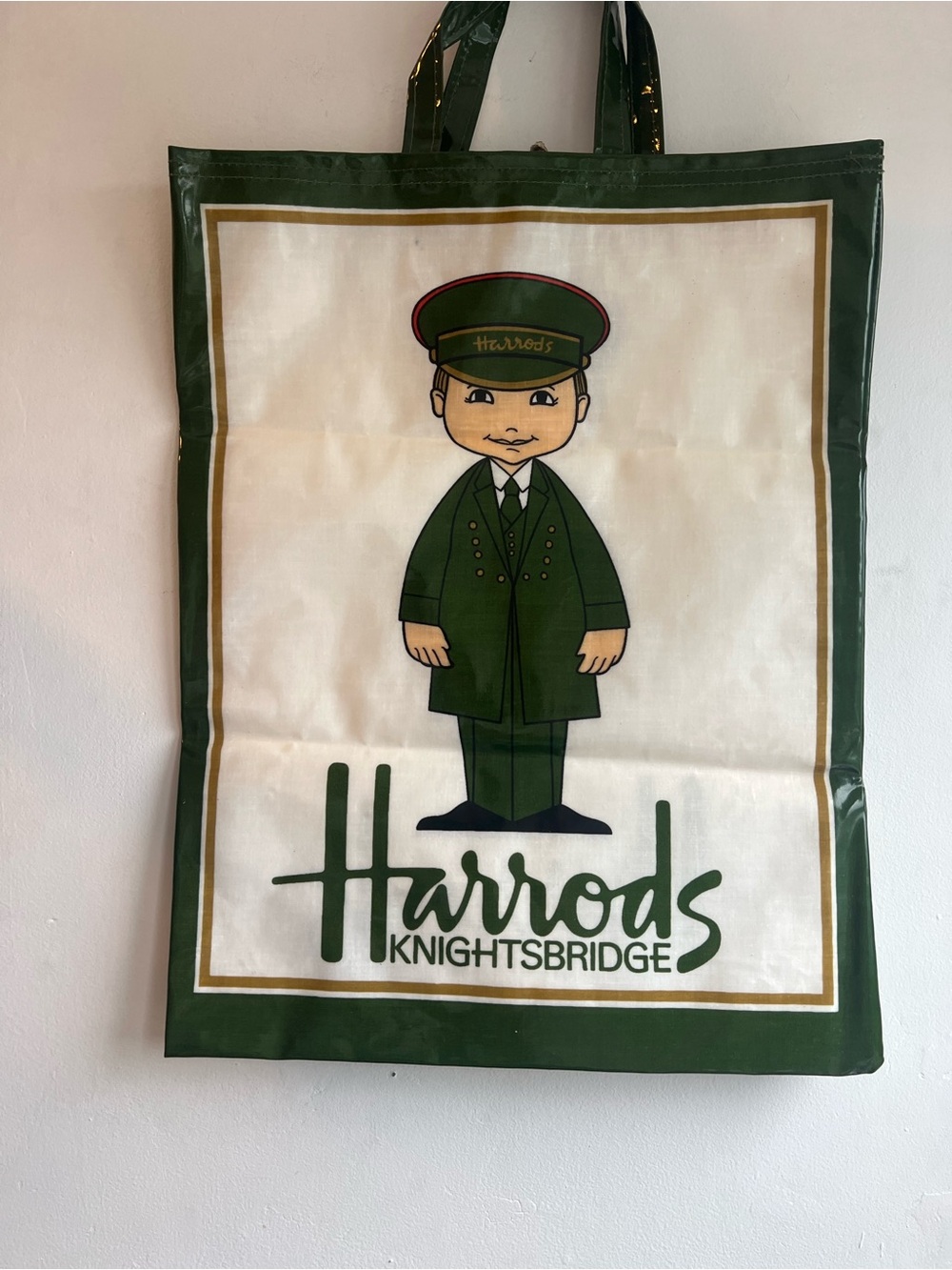 Harrods Bag Knightsbridge doorman pvc tote